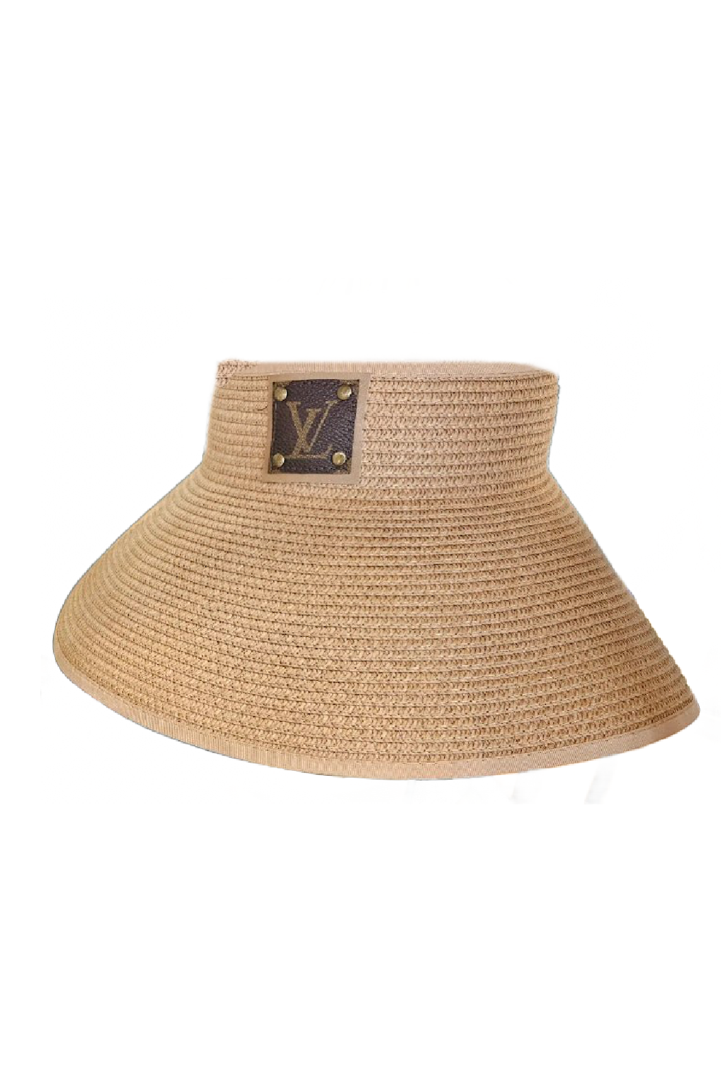 Louis Vuitton- Upcycled Rollable Packable Straw Visor