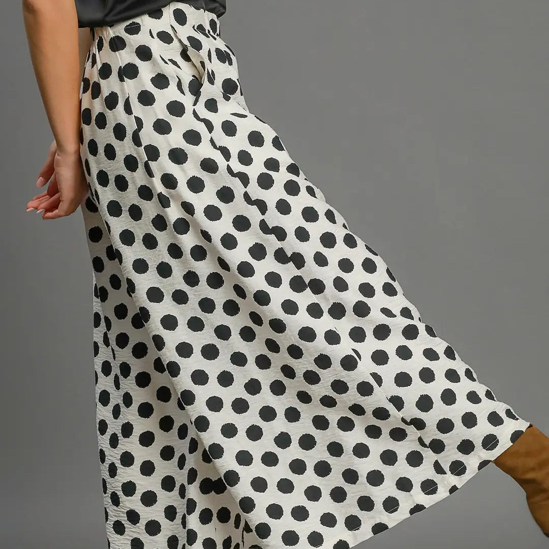 Playful Polka Wide Leg Pants