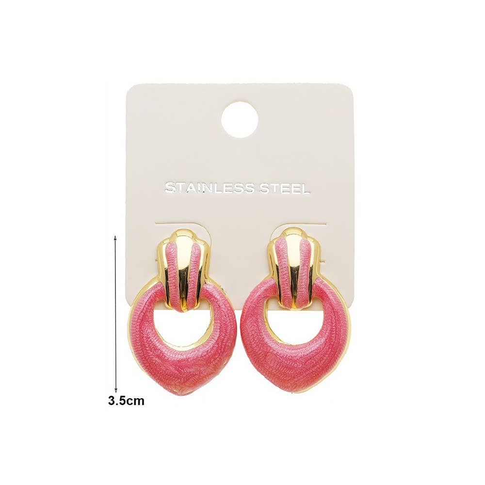 Enamel Door Knocker Earrings