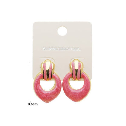Enamel Door Knocker Earrings
