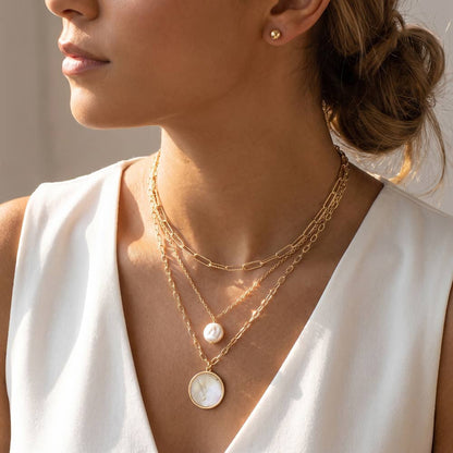 Mother Of Pearl Pendant Necklace
