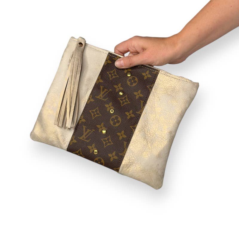 Louis Vuitton- Caroline Crossbody - Upcycled Monogram - Stone