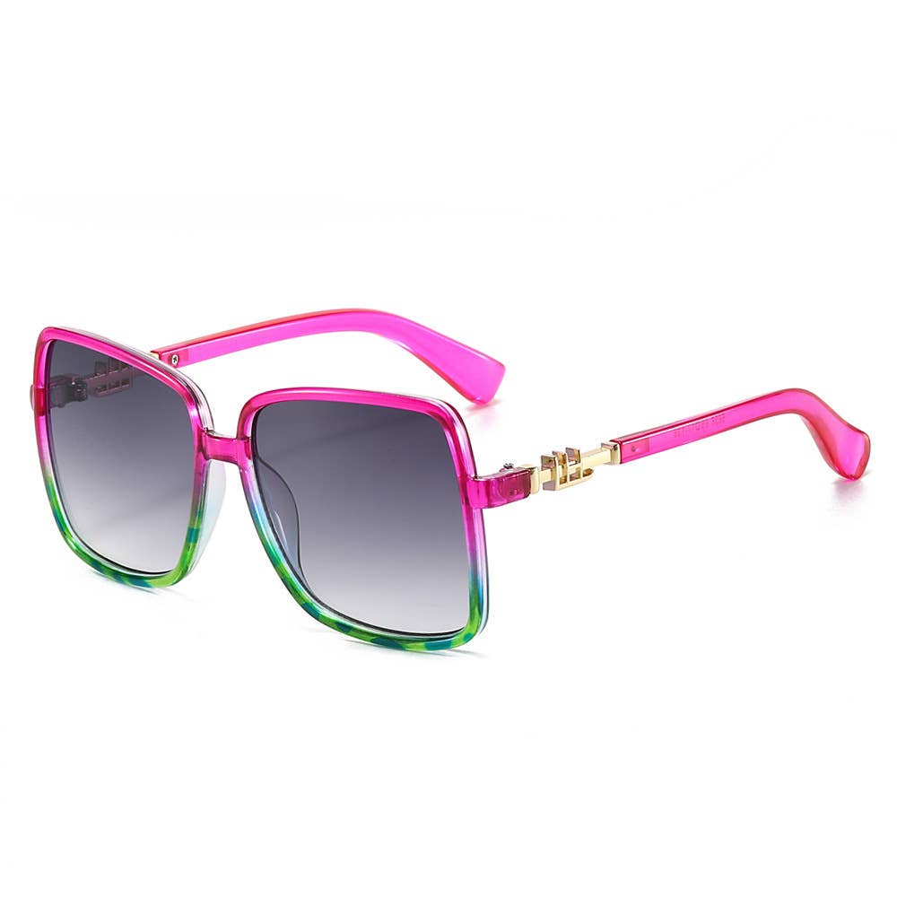 Retro Oversized Multicolor Dazzling Sunglasses