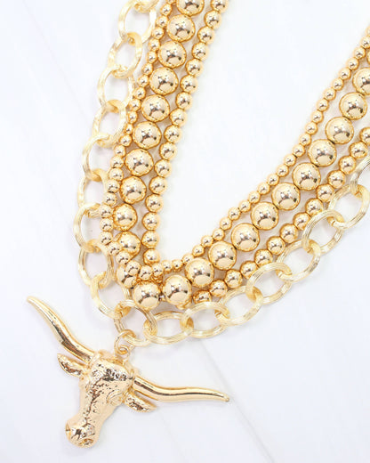 Bree Beaded Layered Necklace by Caroline Hill