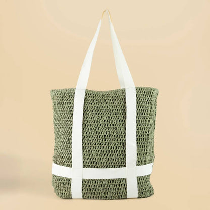 Straw Braided Hat Carrier Tote Bag