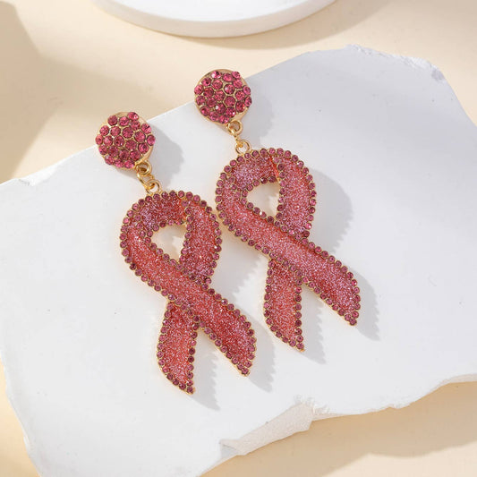 Pink Ribbon Radiance Earrings