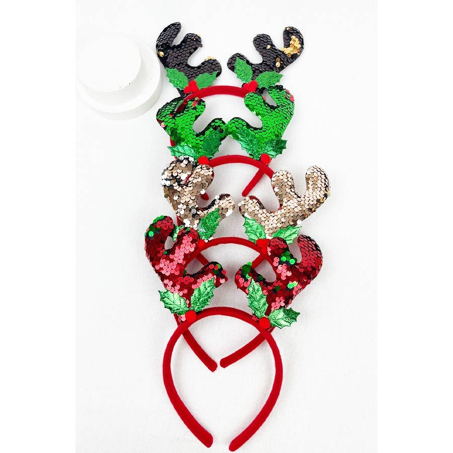 Sparkling Deer Antlers Sequins Headband