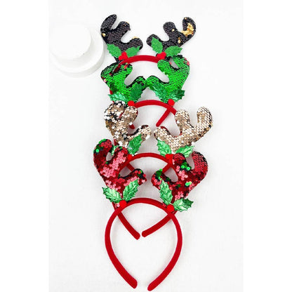 Sparkling Deer Antlers Sequins Headband