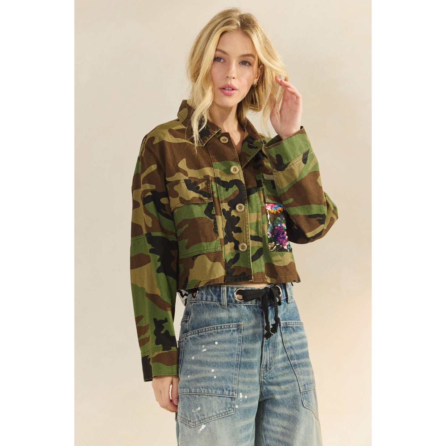 Camo Contrast Jacket