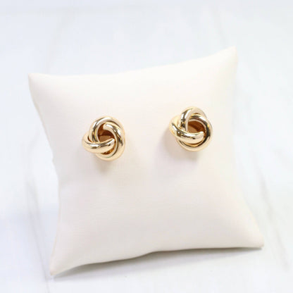 Jules Open Knot Stud Earring Gold