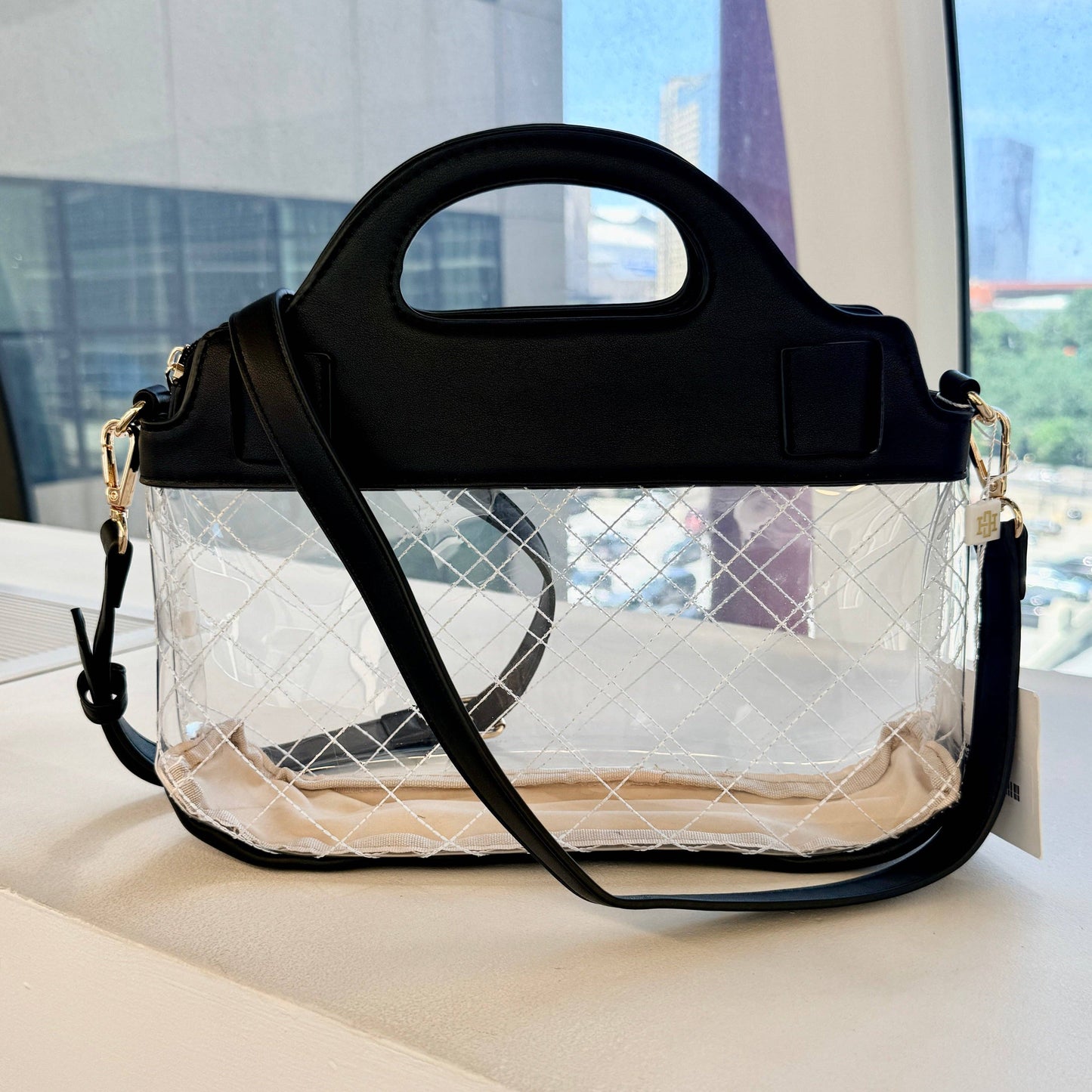 Ivy Clear Bag- Black- by Caroline Hill