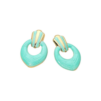 Enamel Door Knocker Earrings