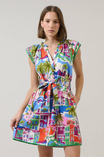 Rumi Town Olera Ruffle Mini Dress