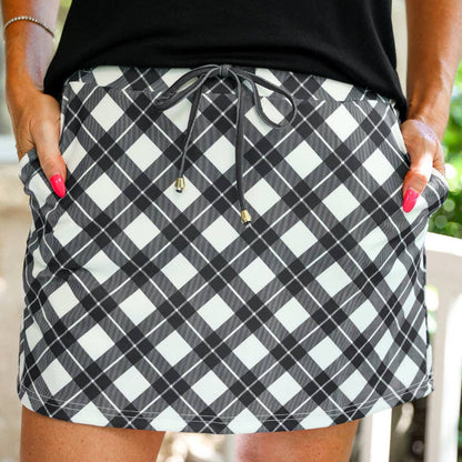 Midnight Plaid Skort