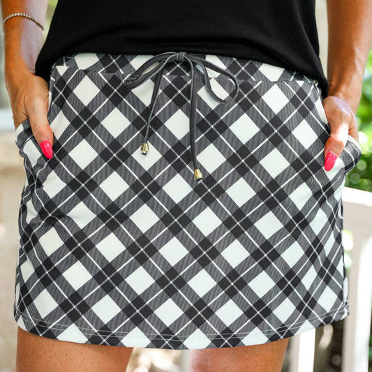 Midnight Plaid Skort