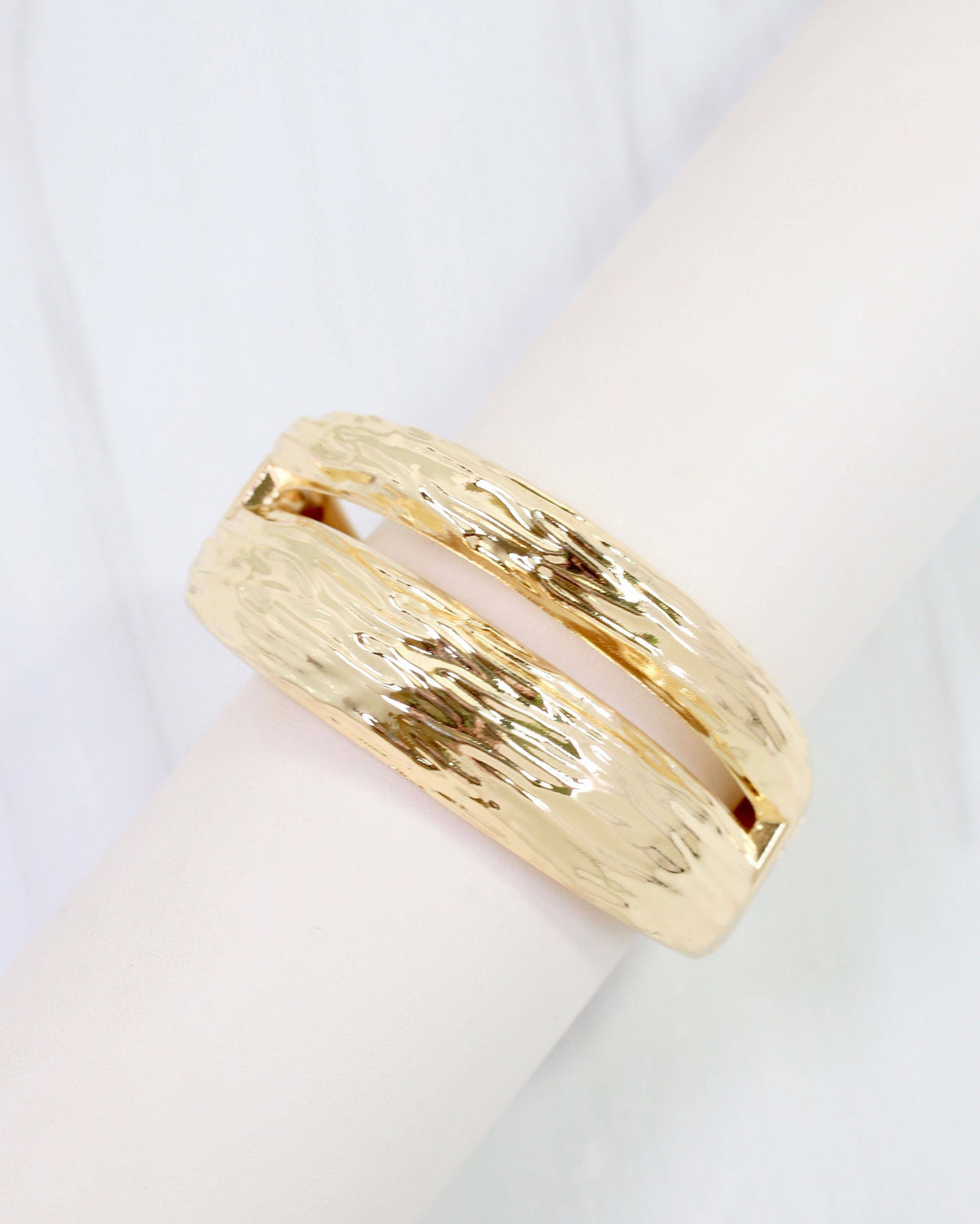 Murray Textured Hinged Bracelet by Caroline Hill