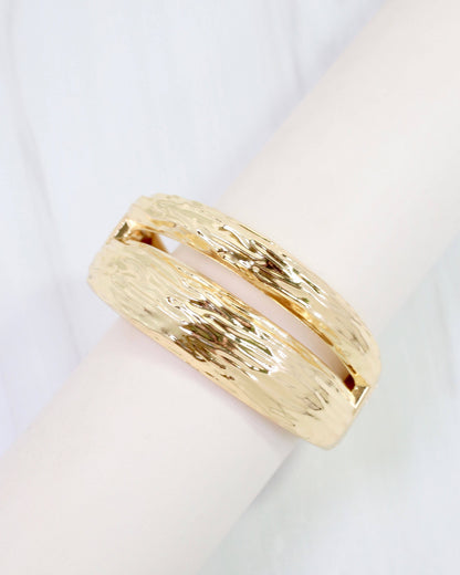 Murray Textured Hinged Bracelet by Caroline Hill