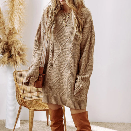Cable Knit Sweater Dress