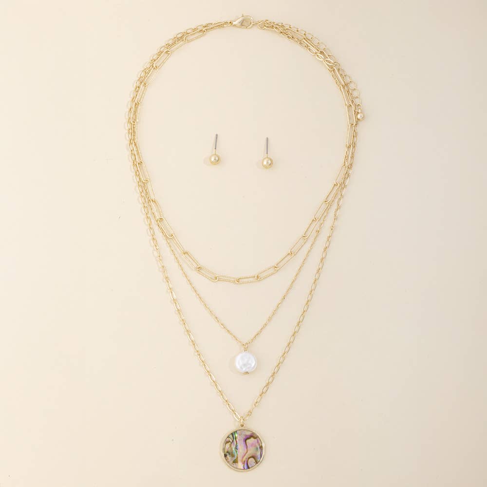 Mother Of Pearl Pendant Necklace