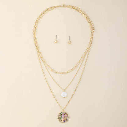 Mother Of Pearl Pendant Necklace