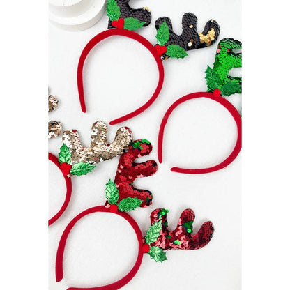 Sparkling Deer Antlers Sequins Headband