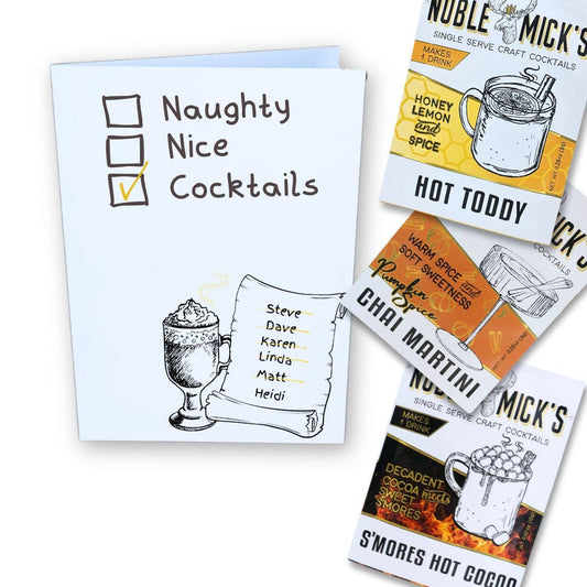 Naughty, Nice, Cocktails Card- Pumpkin Spice