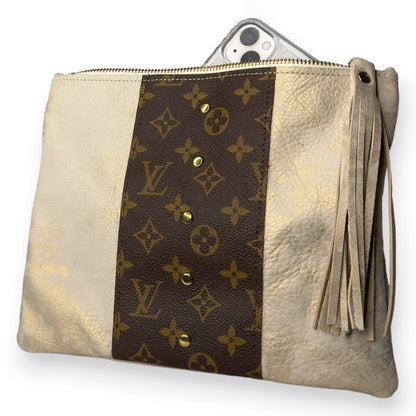 Louis Vuitton- Caroline Crossbody - Upcycled Monogram - Stone