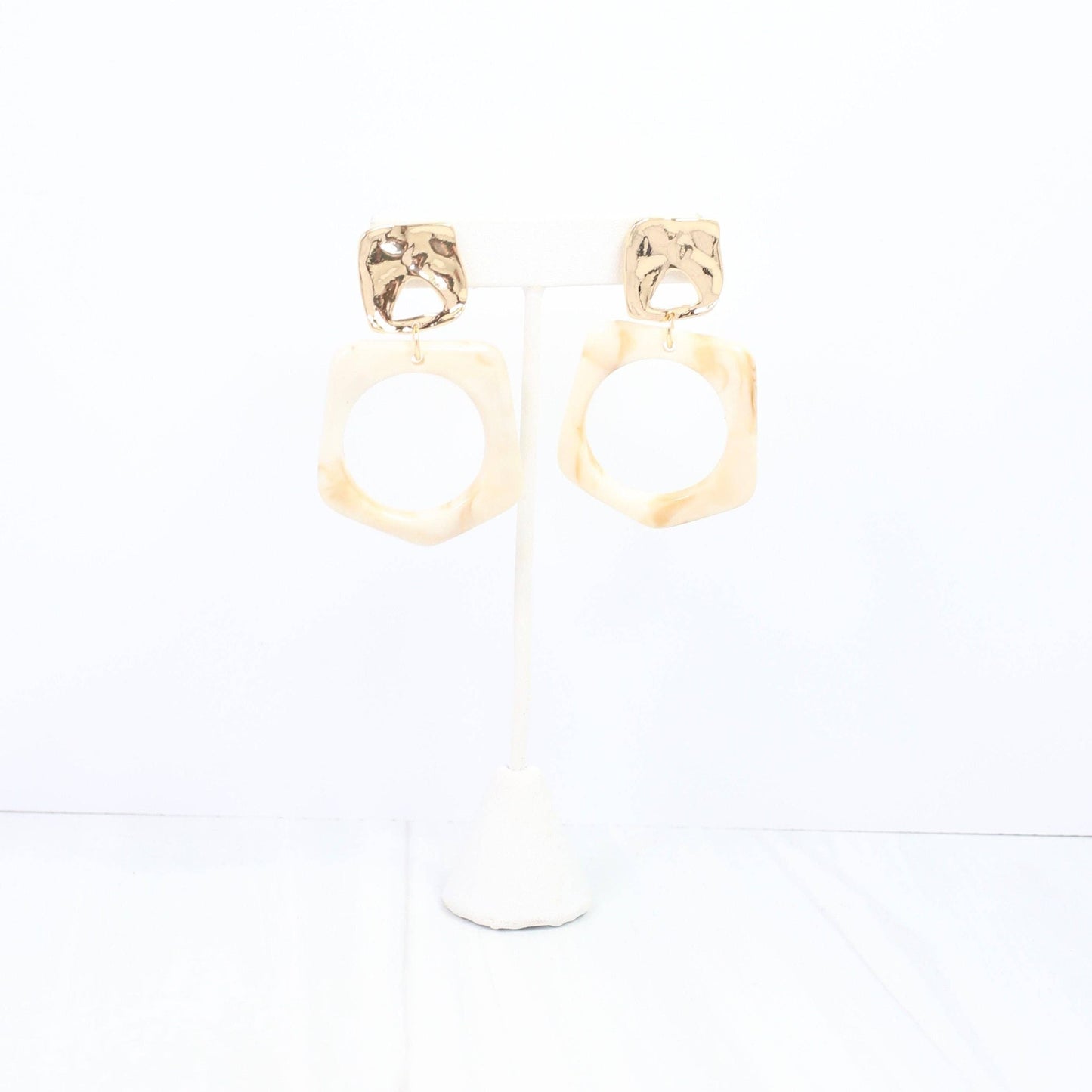 Ceduna Hammered Gold Dangle by Caroline Hill