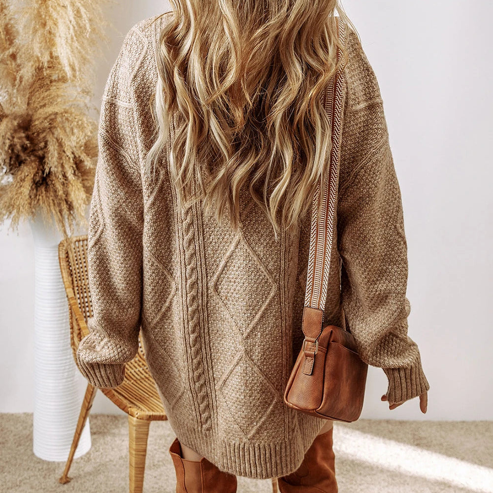 Cable Knit Sweater Dress