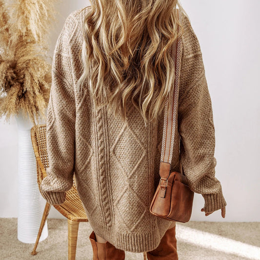 Cable Knit Sweater Dress