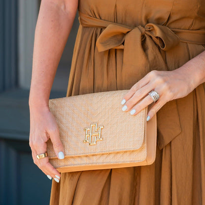 Bryn Clutch/Crossbody- Natural- by Caroline Hill