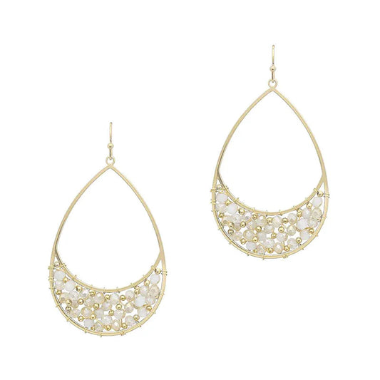 Teardrop Woven Glass Earring
