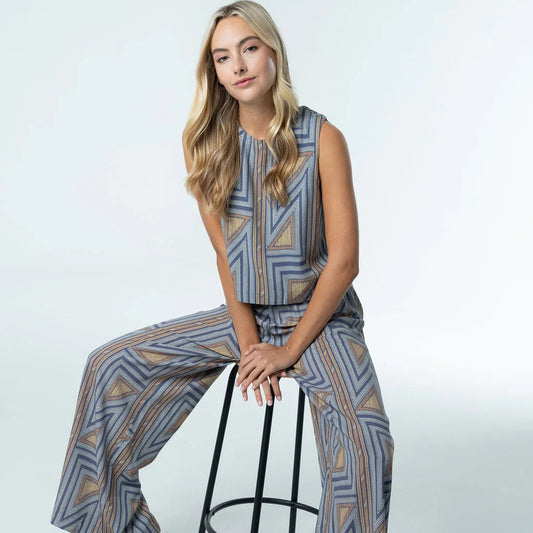 Stacy Top- Geometric Viscose