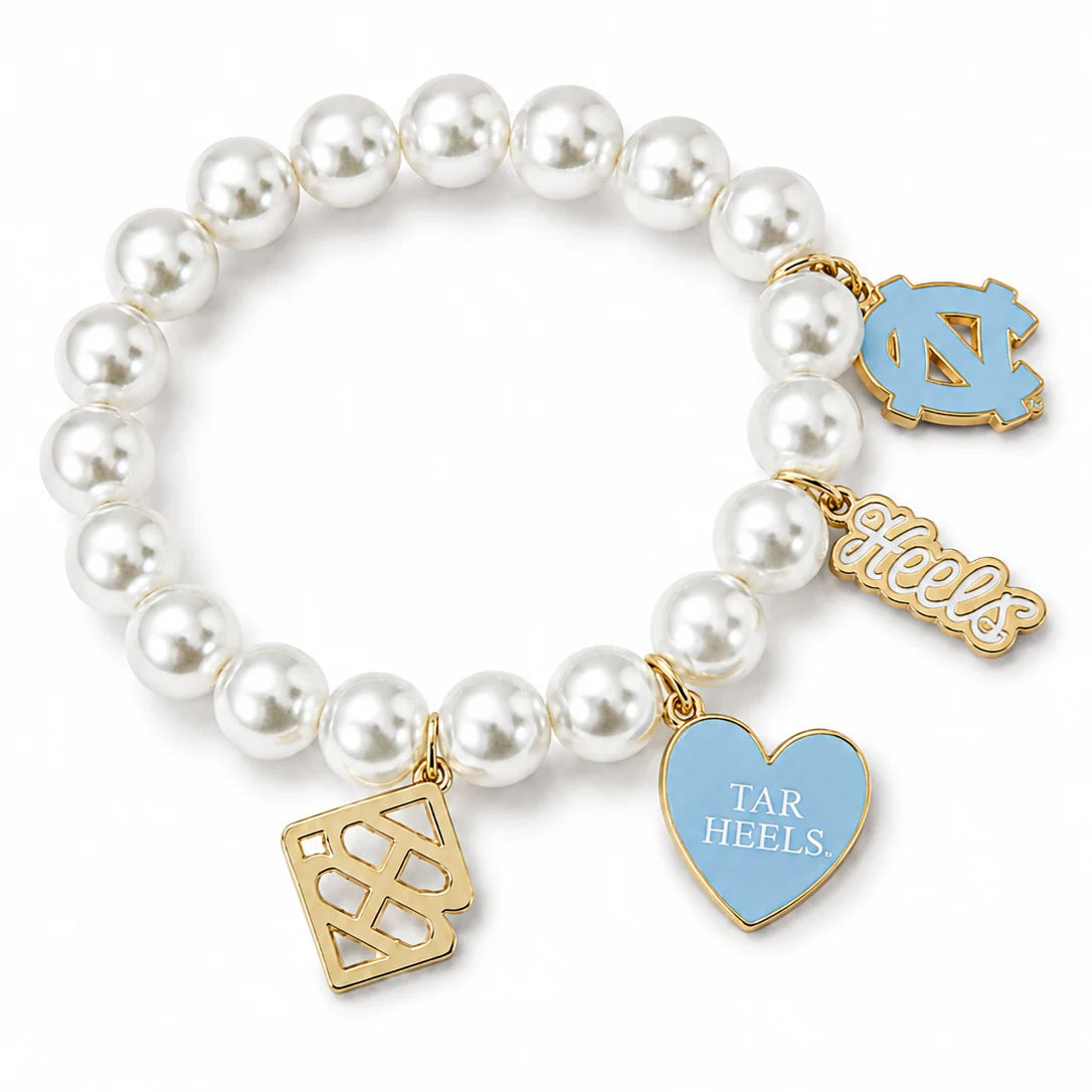 Gameday Pearl Charm Bracelet