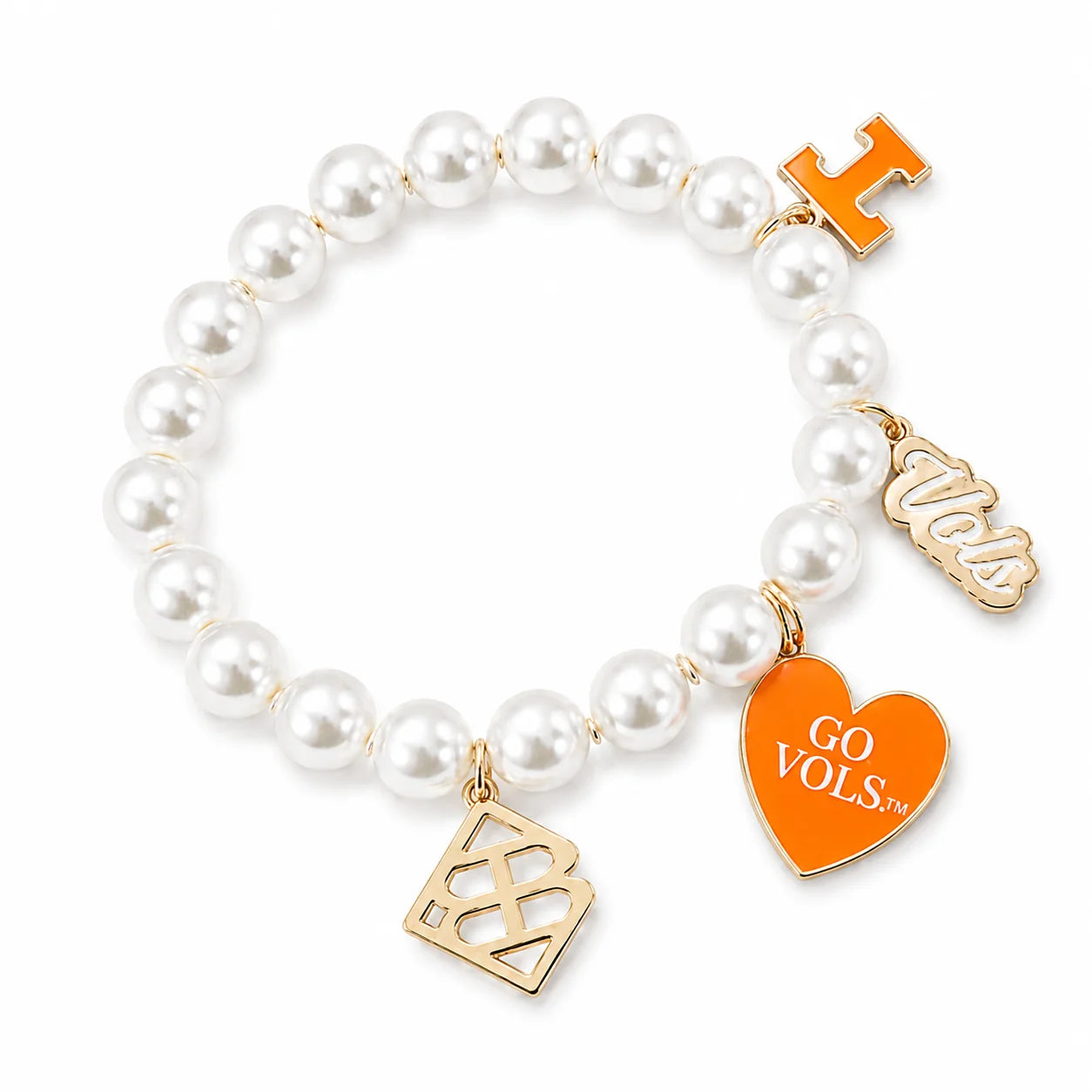 Gameday Pearl Charm Bracelet