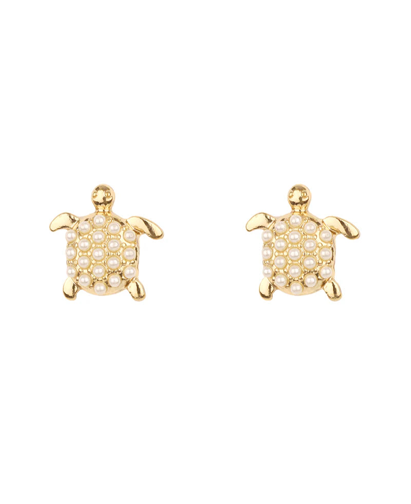 Pearl Caviar Turtle Post Earring