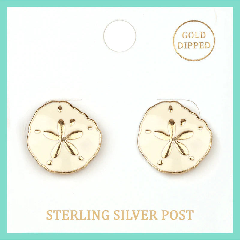 Sand Dollar Post Earring