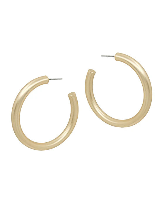 Bold Metal Hoop Earring- 45mm