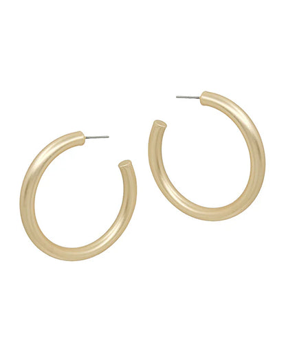 Bold Metal Hoop Earring- 45mm