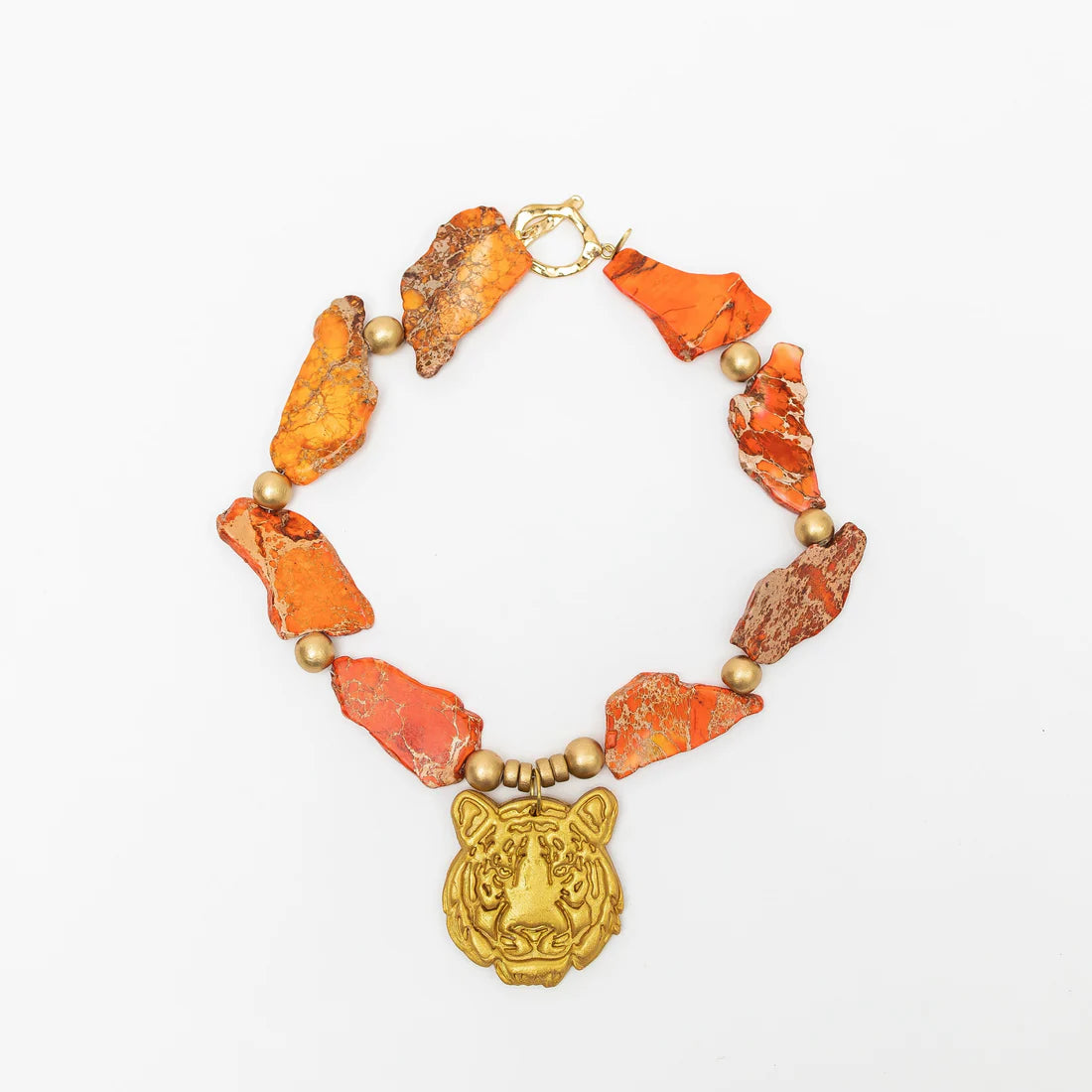 Orange Jasper Nugget Tiger 18" Necklace by Hidden Truth