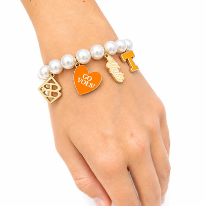 Gameday Pearl Charm Bracelet