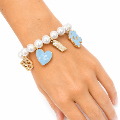 Gameday Pearl Charm Bracelet