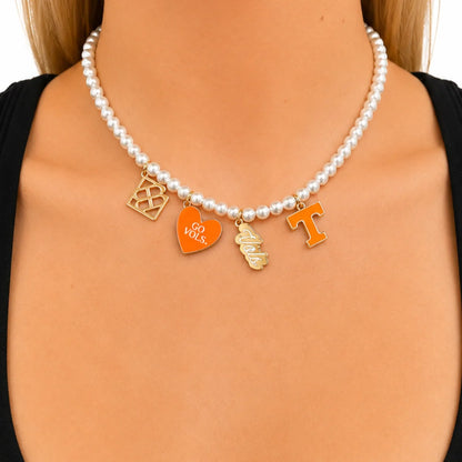 Gameday Pearl Charm Necklace