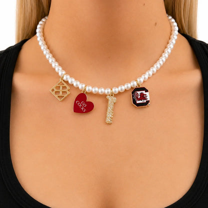 Gameday Pearl Charm Necklace