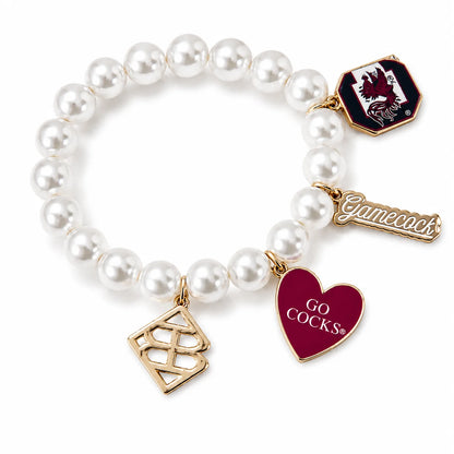 Gameday Pearl Charm Bracelet