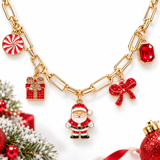 Jolly Santa Charm Necklace