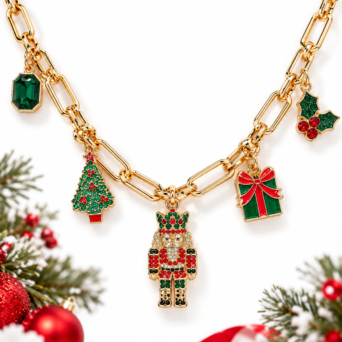 Naughty Nutcracker charm necklace
