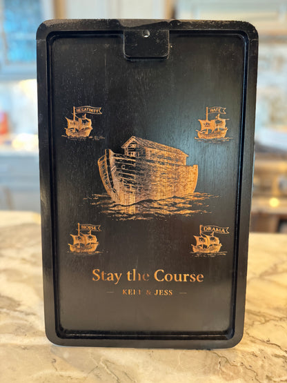 Dark Acacia Armrest Tray