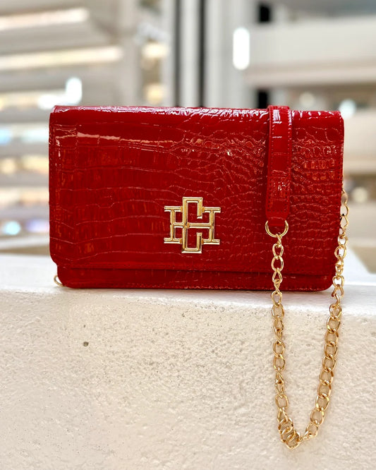 Bryn Clutch/Crossbody Red Patent
