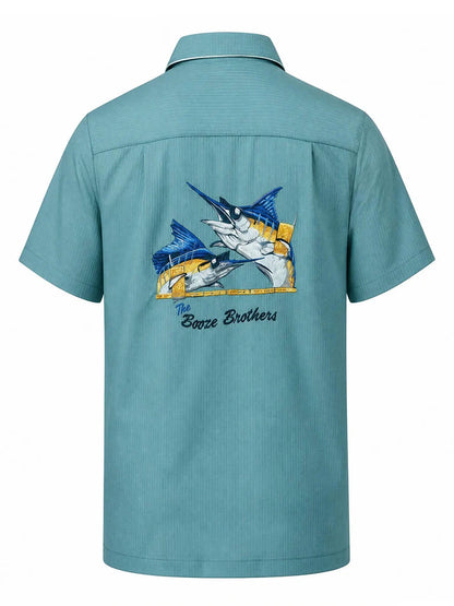 Men's Modal Embroidery Shirt - Booze Brothers